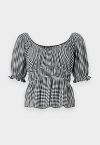 PUFF SLEEVE - Blouse - black check