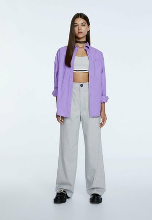 WIDE LEG - Housut - silver coloured