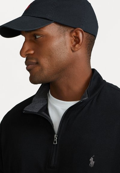 Polo Ralph Lauren Big & Tall LUXURY JERSEY QUARTER ZIP PULLOVER - Camisola de manga comprida - black