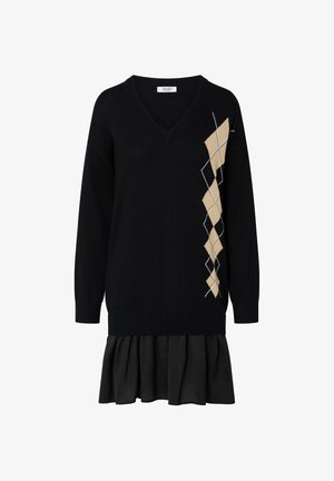 LIU JO, LIU JO KURZES STRICKKLEID - Robe pull - black