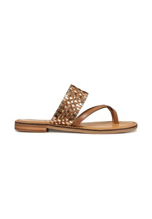 D MADDALUSIAC - Sandalias de dedo - camel bronze