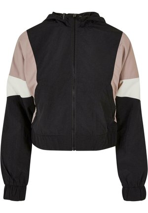 Urban Classics TONE CRINKLE  - Übergangsjacke - black duskrose whitesand