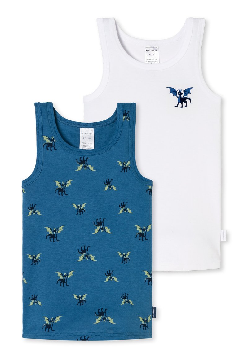Schiesser 2-PACK  - Undershirt - navy weiss