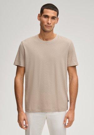ENRIQUE - T-Shirt basic - sand strukturiert