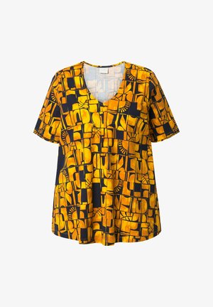 Ulla Popken, ABSTRACT SUN PRINT SHORT SLEEVE - Tunikaer - marine