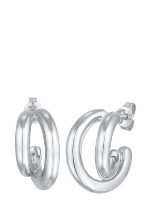 DOUBLE HOOP - Boucles d'oreilles - silberfarben