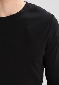 G-STAR BASE ROUND TEE - Ilgarankovis viršutinės dalies drabužis - black