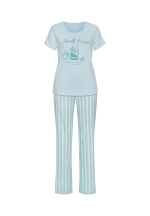 SET - Pyjama set - blau-weiß-gestreift