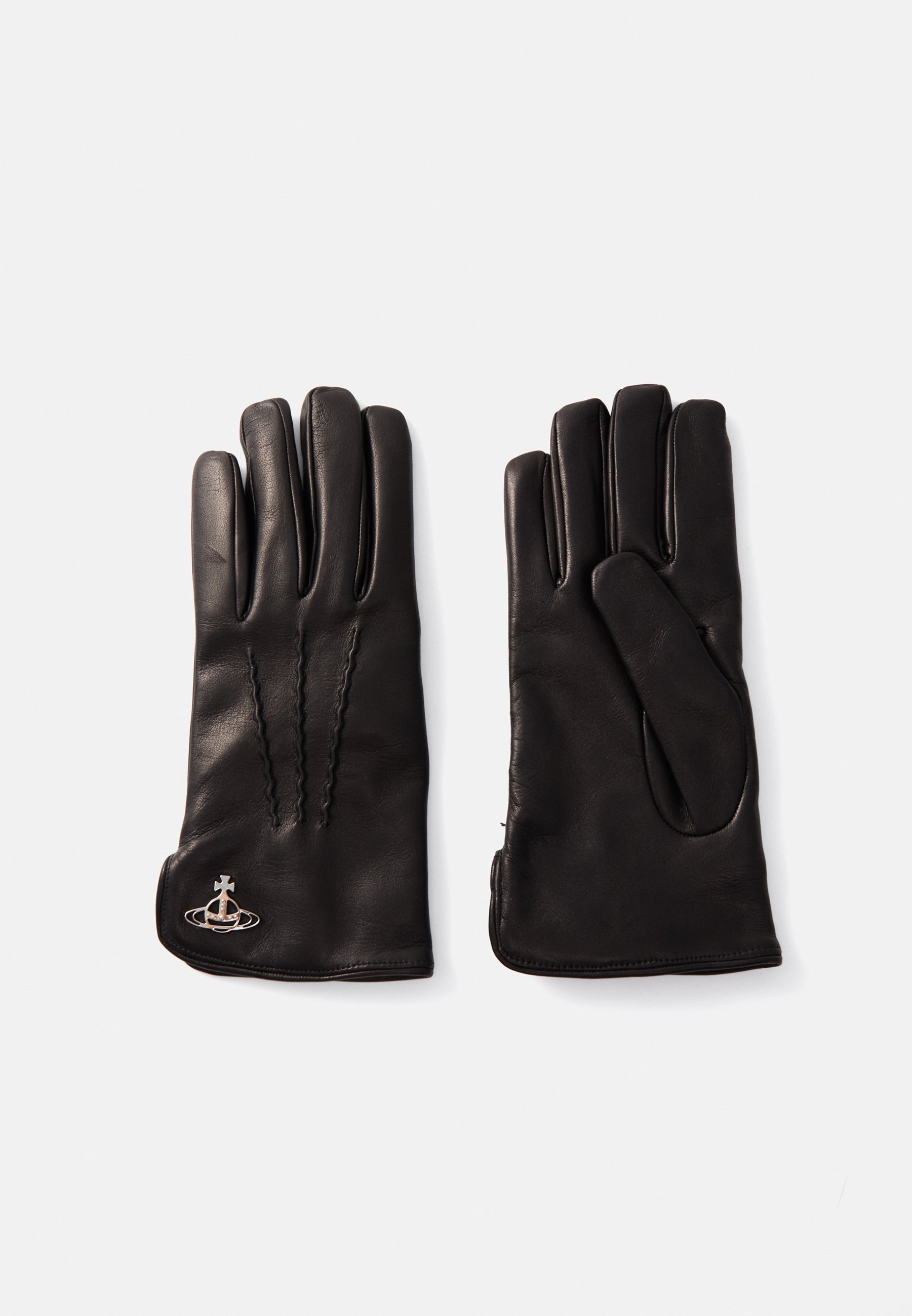 小物 Vivienne Westwood Logo Leather Glove VIVIENNE WESTWOOD Lamb Leather Gloves Logo Orb Brown Size