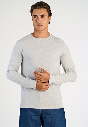 BASIC O-NECK STRETCH LS - Långärmad tröja - grey mel