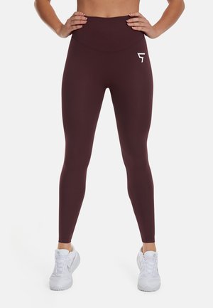 DRILL HIGH WAIST  - Legíny - redwine