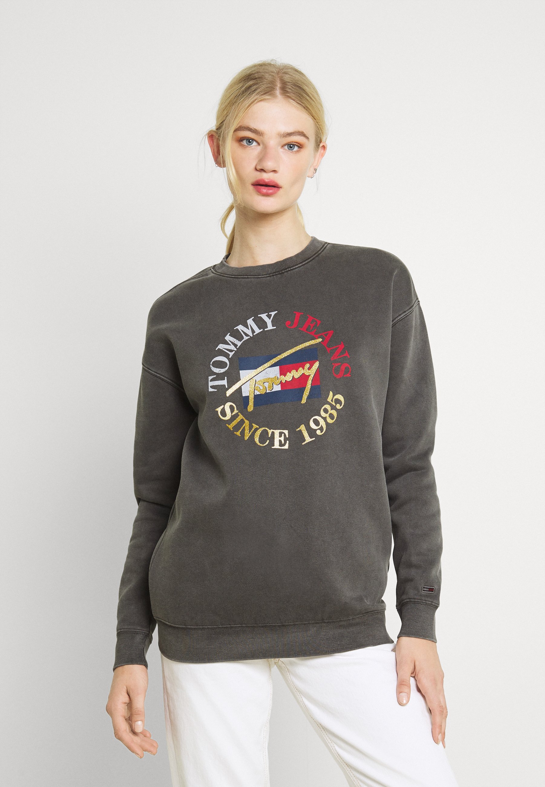 Tommy Jeans VINTAGE CREW - Sweatshirt - black/schwarz - Zalando.de