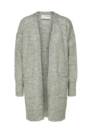 SLFLULU NEW LONG CARDIGAN - Chaqueta de punto - light grey melange