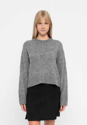 JDYMALONE O NECK PULLOVER - Pullover - medium grey melange