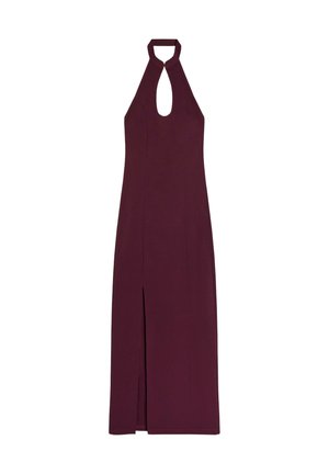 Bershka, HALTERNECK - MIDI DRESS - Vestito casual - dark red