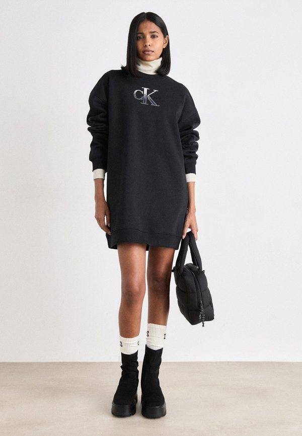 EMBROIDERED MONOLOGO CREW DRESS - Day dress3