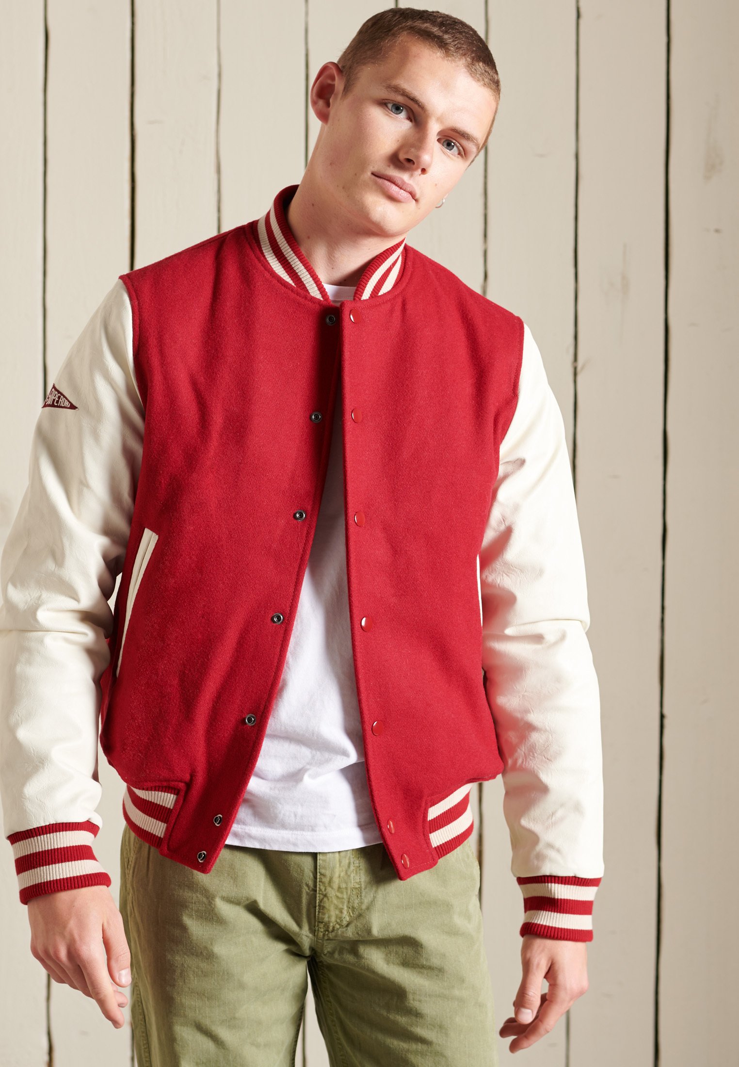 superdry red bomber jacket
