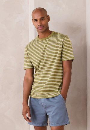 Next, REGULAR FIT - HORIZONTAL STRIPE - T-shirt imprimé - green olive