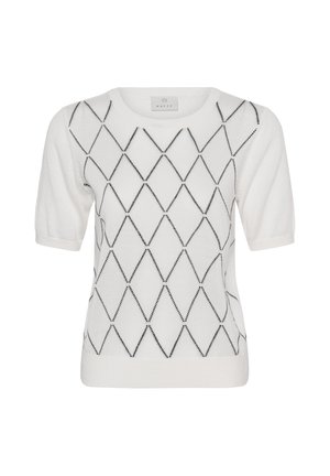 Kaffe, KANORA HARLEQUIN - T-shirt print - chalk black harlequin check