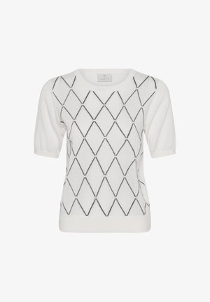 Kaffe, KANORA HARLEQUIN - T-shirt print - chalk black harlequin check