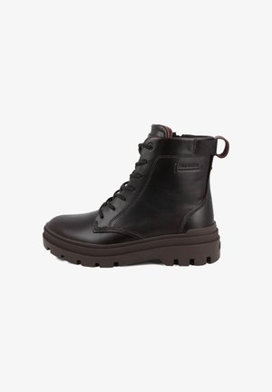 Palladium, PALLAGRADE OFFICER L.. - Enkellaarsjes met plateauzool - lux chocolate
