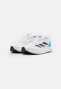 adidas Performance DURAMO SL M - Zapatillas running asfalto - fottwear white/core black/lucid cyan