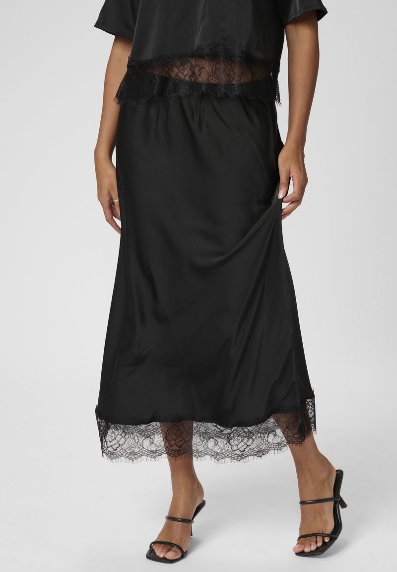 Kaffe HILDA  - Maxi sukně - black deep