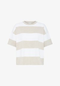 Non sélectionné, wide oatmeal white stripe