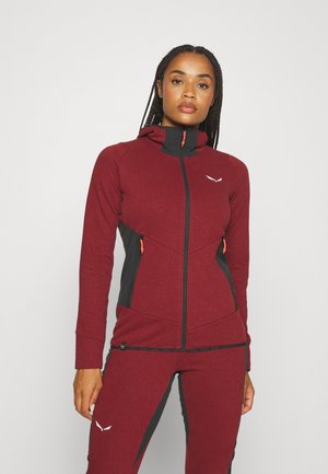 LAVAREDO HOODED - Majica s kapuljačom i patentnim zatvaračem - syrah