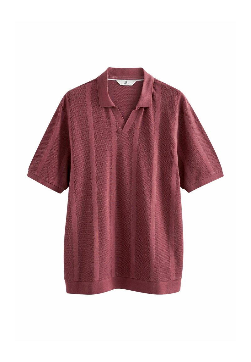Next CUBAN COLLAR TEXTURED SHORT SLEEVE - REGULAR FIT - Polo marškinėliai - red