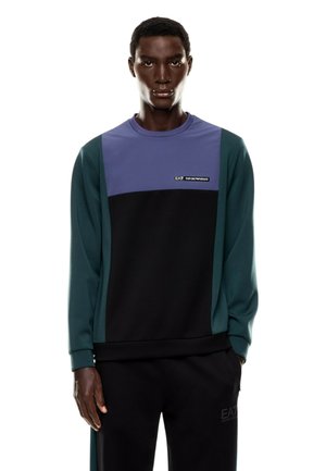 GIROCOLLO ATHLETIC COLOUR BLOCK IN MISTO - Felpa - black