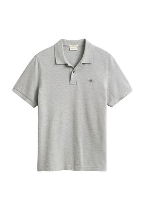 GANT, REG SHIELD SS PIQUE POLO - Poloshirt - grey melange