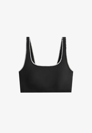 OYSHO, MEDIUM-SUPPORT COMFORTLUX SPORTS BRA WITH CONTRAST SEAMS - Brassière - black