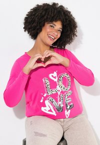 Angel of Style WITH LOVE PATTERN - Longsleeve - neon berry