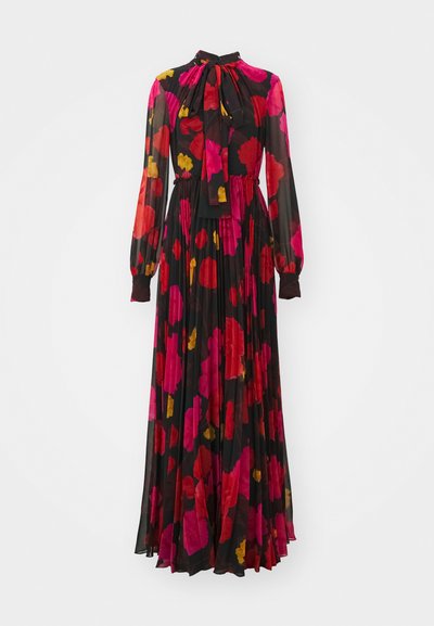 Erdem LONG SLEEVE GOWN WITH PLEATED SKIRT - Gallakjole - black