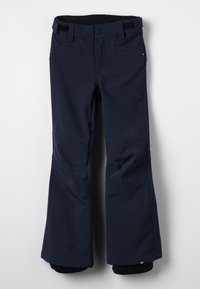 Marineblå skibukser lavet af slidstærkt materiale, med en lige pasform, knæpaneler, sidelommer og elastiske manchetter ved anklerne.