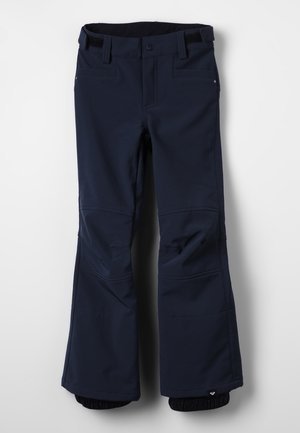 Marina skibyxor i slitstarkt material, med rak passform, knäpaneler, sidofickor och elastiska muddar vid anklarna.