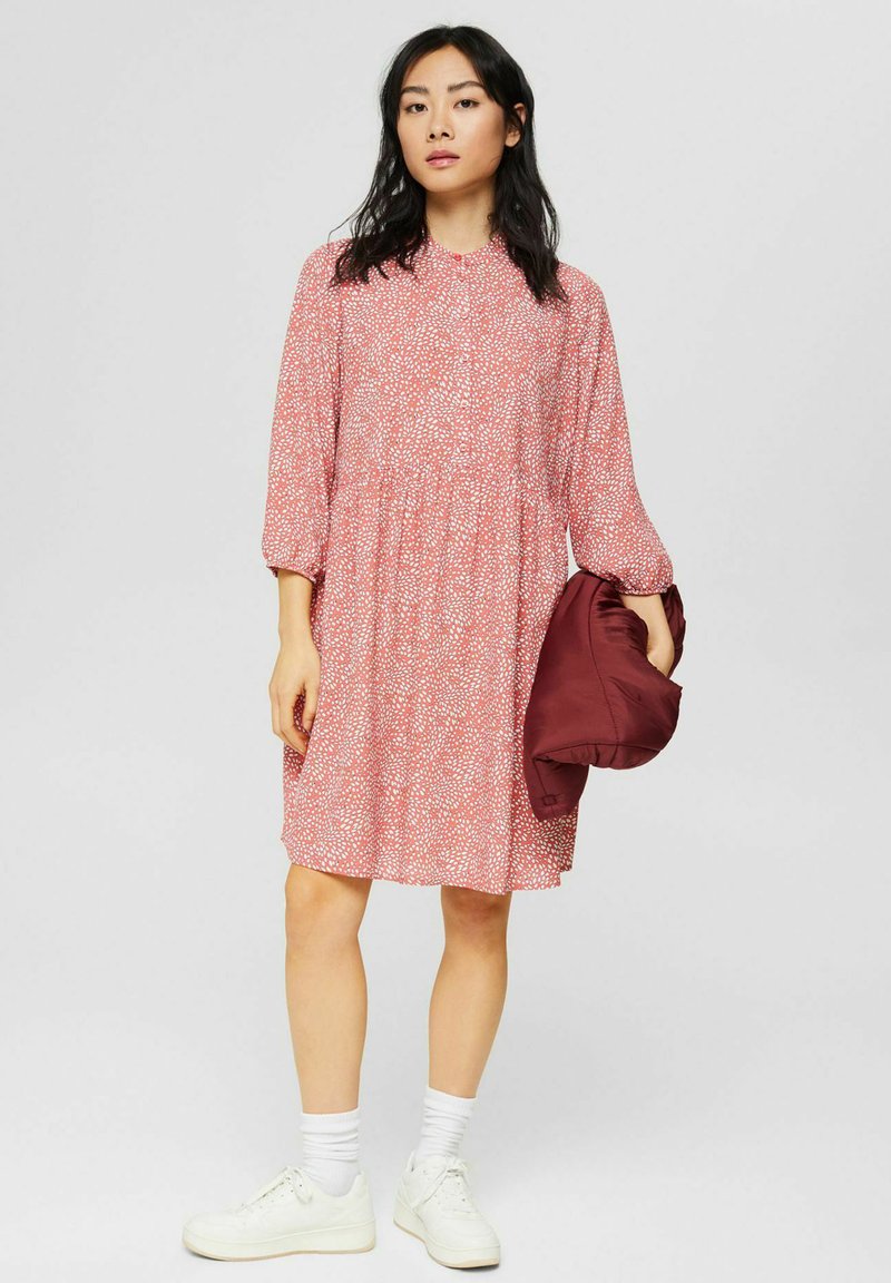 Damen Freizeitkleider | Esprit DRESSES LIGHT Blusenkleid coral/koralle - DF92522 Damen Freizeitkleider | Esprit DRESSES LIGHT Blusenkleid coral/koralle - DF92522