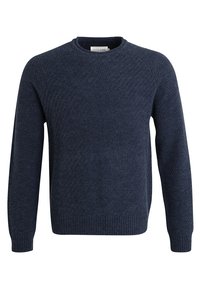 Pier One Stickad tröja - mottled dark blue