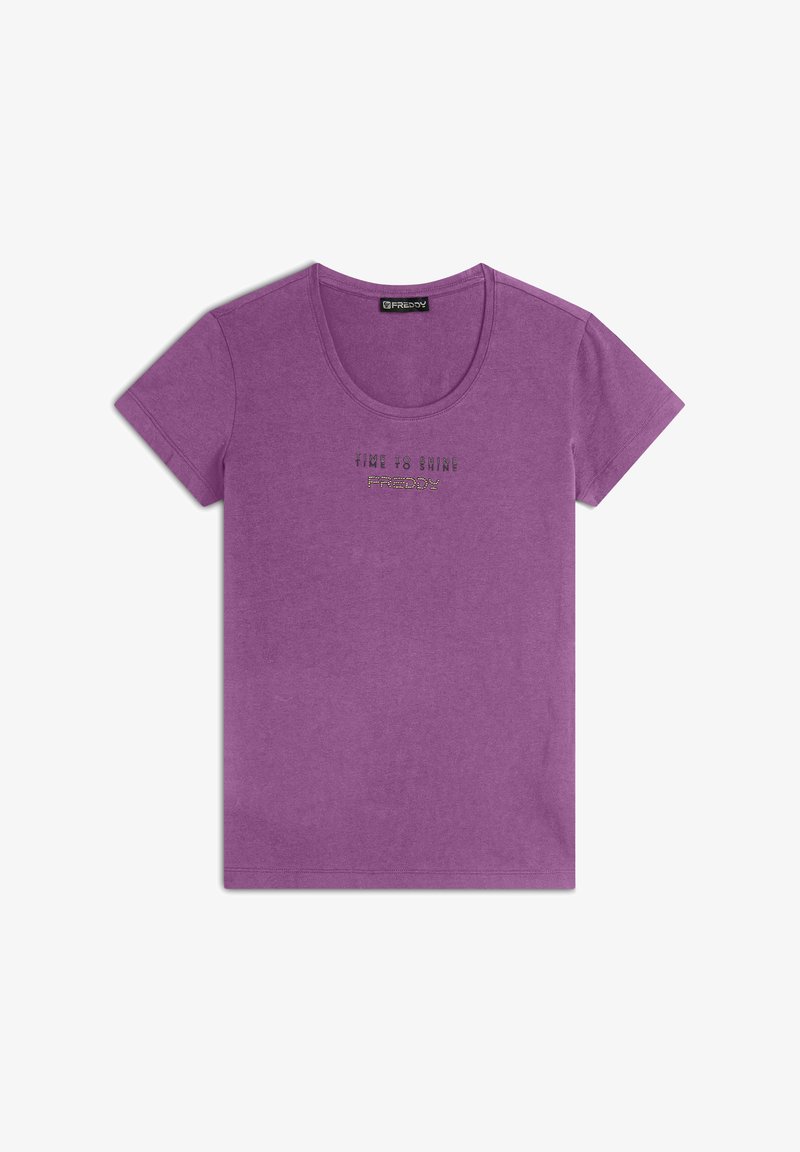 Freddy STRETCH CON GRAFICA BICOLORE - T-shirt con stampa - cattleya orchid