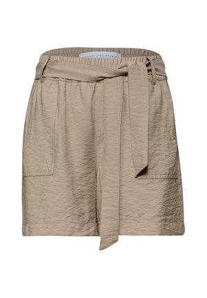Street One Studio, HIGH-WAIST SHORTS WITH BELT - Shorts - dark stone sand