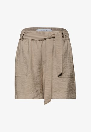 Street One Studio, HIGH-WAIST SHORTS WITH BELT - Shorts - dark stone sand