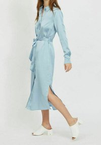 VILA Skjortklänning - mottled light blue
