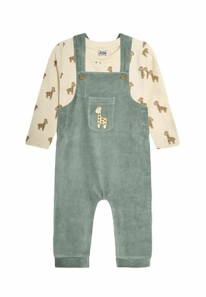 GIRAFFE EMBROIDERED POCKET SET.  - REGULAR FIT - Salopete - green