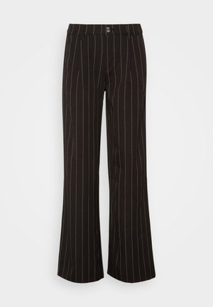 ONLY ONLKAIA PINSTRIPE WIDE PANT - Housut - black/white
