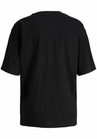 Black cotton t-shirt with a crew neck and short sleeves; features a simple, solid design without any visible patterns or accents.