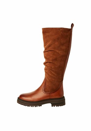 Bottes à plateau - cognac comb