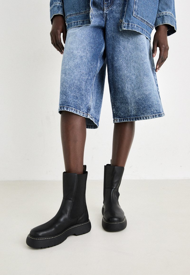 Pepe Jeans Enkellaarsjes met plateauzool zwart