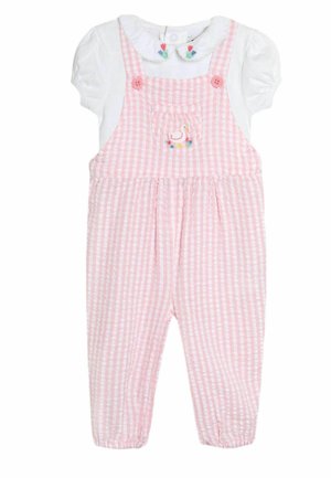 REGULAR FIT - 2 PIECE EMBROIDERED SET - Glaustinukė - pink duck
