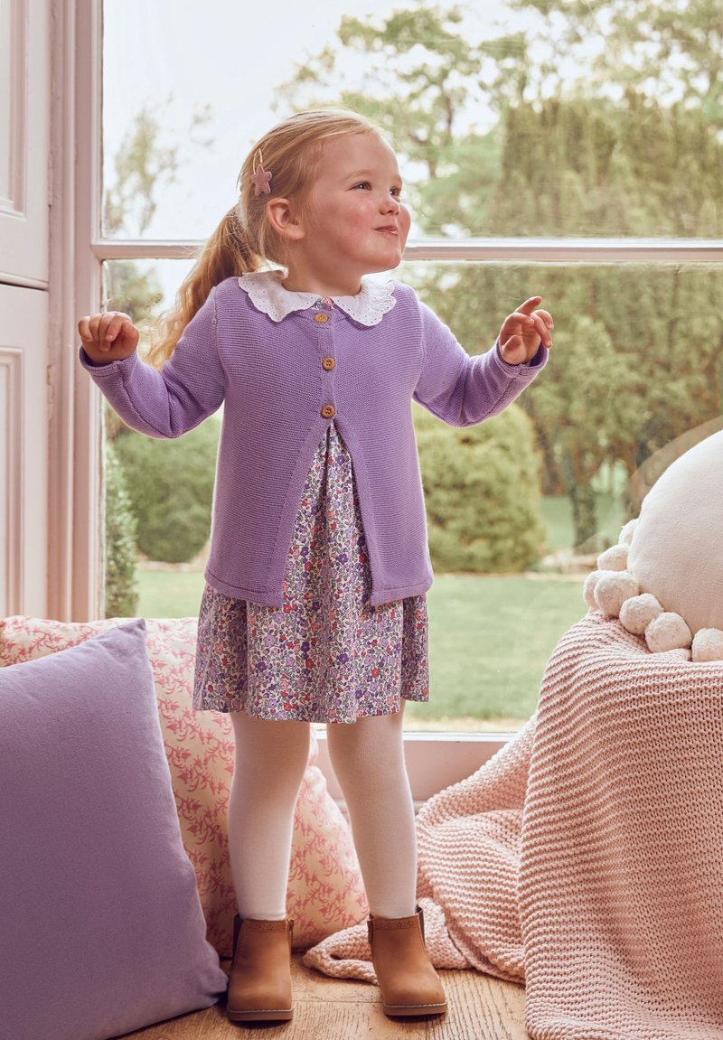 JoJo Maman Bébé CLASSIC - Vesta na kopčanje - lilac